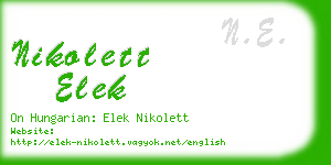 nikolett elek business card